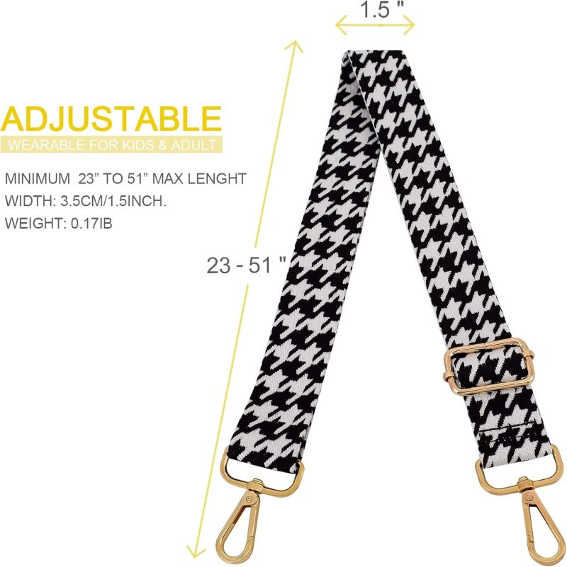 Adjustable Crossbody Strap 75cm To 145cm Length 3.8cm Width - Durable Nylon Canvas Non-slip Strap for Single Shoulder Crossbody Bag Use - Image 3