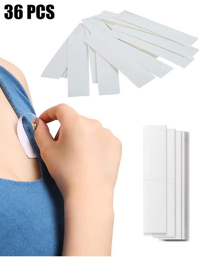 HY 36 Pieces Waterproof Double-Sided Lingerie Tape for Securing Dresses and Bras, Clear and Transparent - Image 1