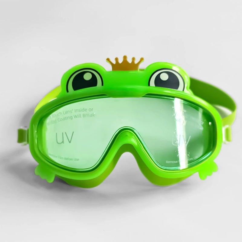 Bluejw Professional HD Anti-Fog Swimming Goggles for Boys and Girls Large Frame Cartoon Design Short Sleeve Diving Equipment Set - Image 2