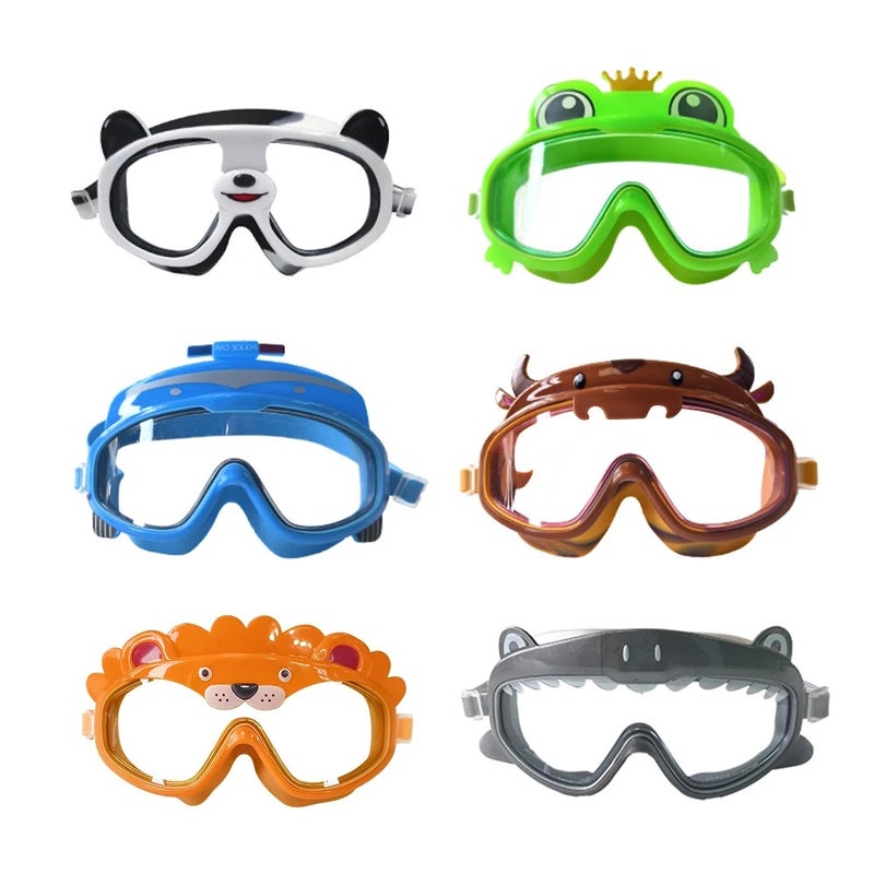 Bluejw Professional HD Anti-Fog Swimming Goggles for Boys and Girls Large Frame Cartoon Design Short Sleeve Diving Equipment Set - Image 3