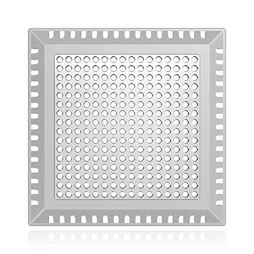 Aluvor Drain Hair Catcher,Shower Drain Cover Hair Catcher Shower Drain Strainer for Bathroom Floor,Square Shower Hair Drain Catcher to Keep Away from Clogged Drain-No Rust! - Image 1