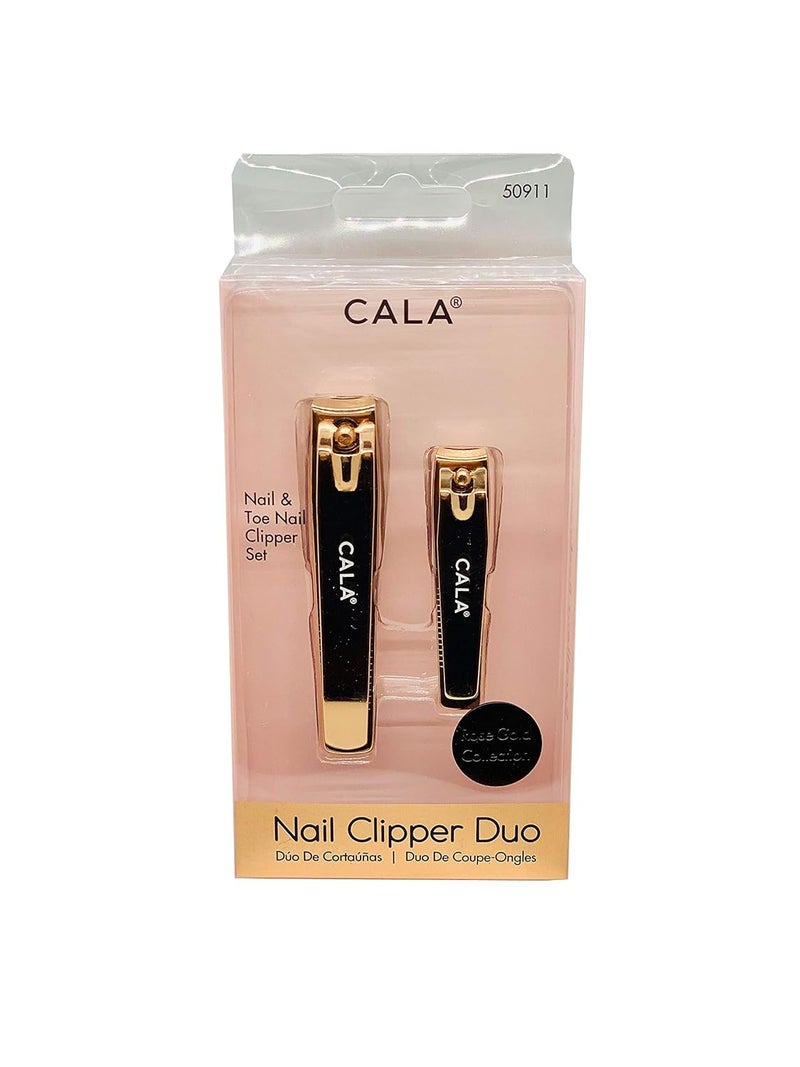 Cala Rose gold nail clipper duo