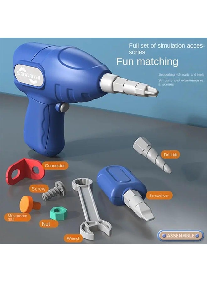 450Pcs Creative Mosaic Drill Set Toys for Boys Girls | Stem Drill Toy | Pretend Electric Drill Screw Engineering Puzzle Kit for Age 3-10 Years | DIY Learning Building Play Set - Image 3