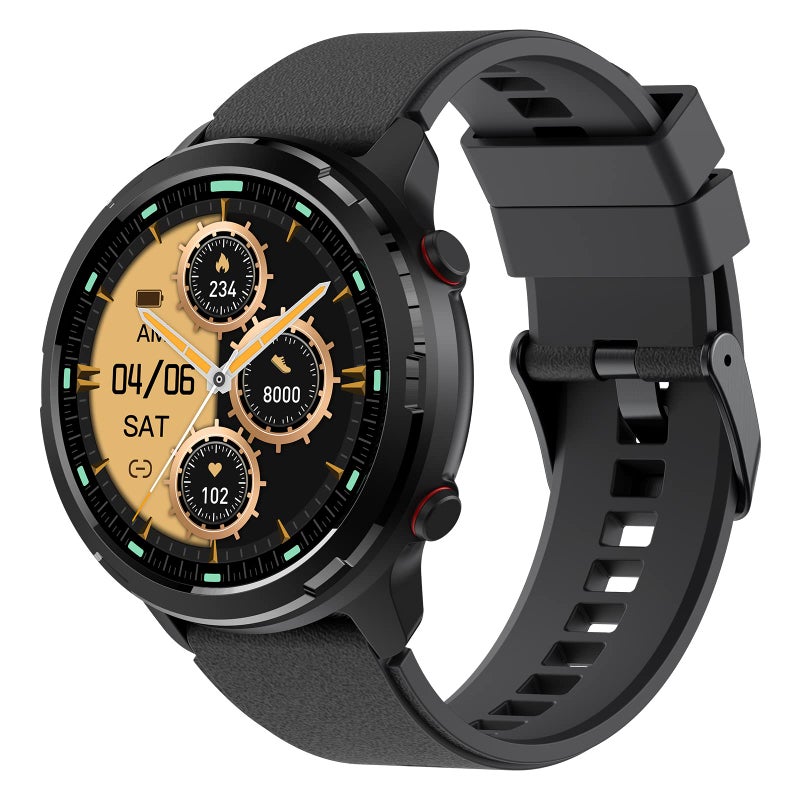 SKG Smart Watch,Rugged Outdoor Watch with GPS, Fitness Tracker with Heart Rate, SpO2, Sleep Monitor, IP68 Waterproof, Multi-Sports, 3-Axis Compass,Blood Oxygen,''1.32''Screen Android iOS,Gift,V9C - Image 1