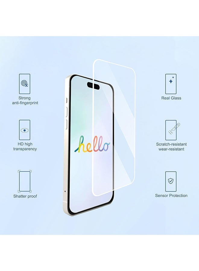3 Pack Screen Protector for iPhone 17 Pro Max [6.9 inch] with Installation Frame, Tempered Glass, Sensor Protection, Dynamic Island Compatible, Case Friendly - Image 2
