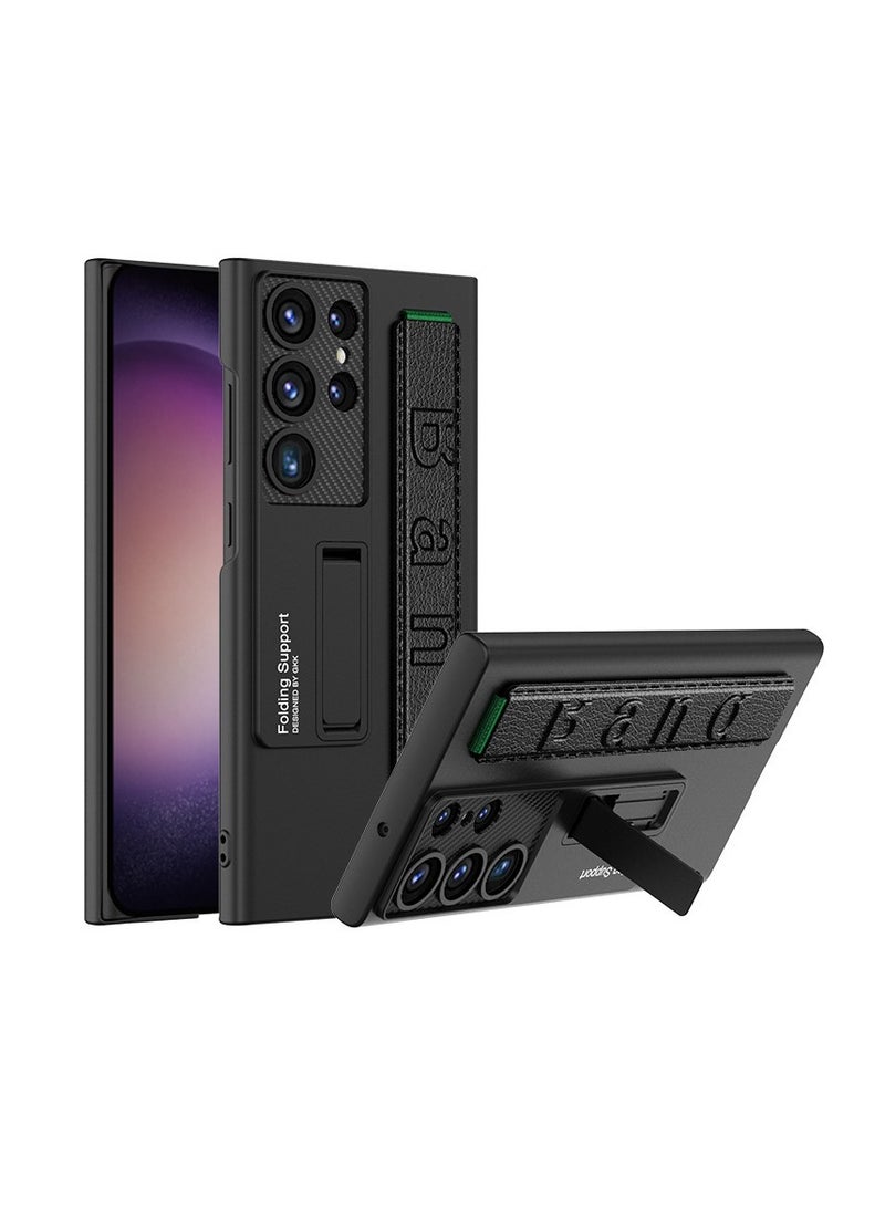 general Samsung Galaxy S24 Ultra/S24 Plus/S24 Case with Wristband, Wrist Stand Ultra Slim Matte Case, Heavy Duty S24 Ultra/S24 Plus/S24 Case with Raised Bezel Camera Protector - Image 1