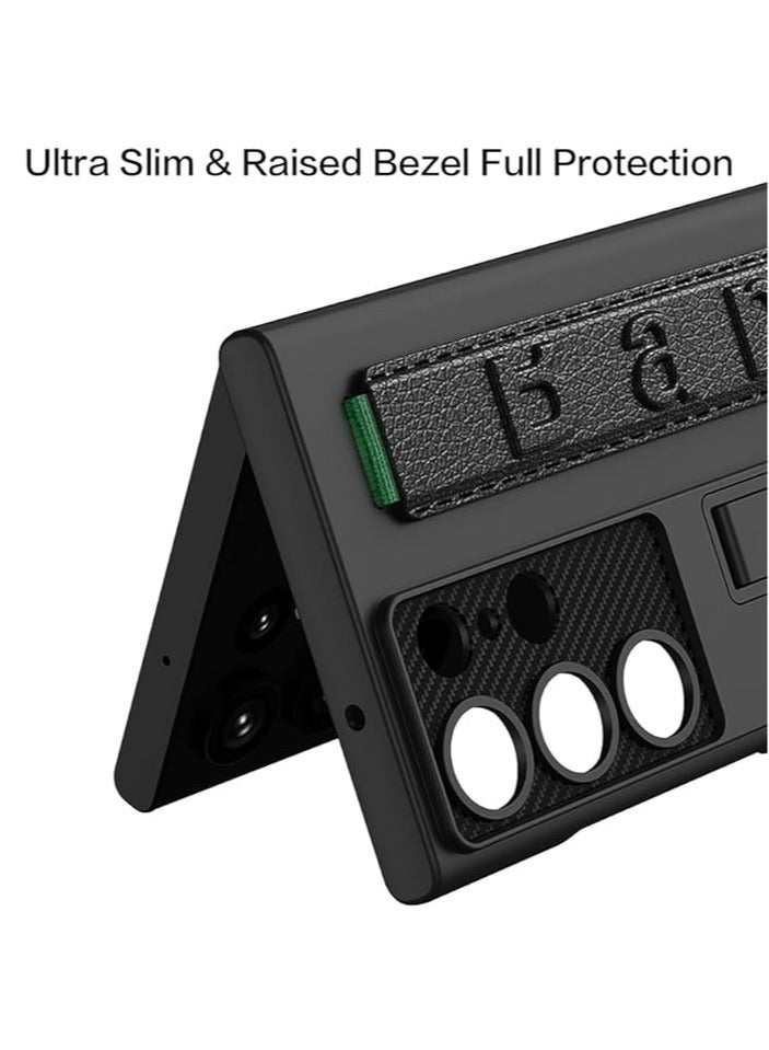 general Samsung Galaxy S24 Ultra/S24 Plus/S24 Case with Wristband, Wrist Stand Ultra Slim Matte Case, Heavy Duty S24 Ultra/S24 Plus/S24 Case with Raised Bezel Camera Protector - Image 2