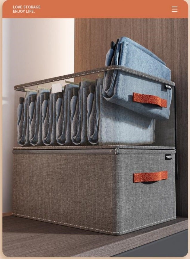 MIXDE 2-Piece Collapsible Storage Bins, Clothing Drawer Storage Bins With Handles, 7-Cell Closet Storage Units For Clothing Storage And Room Organizing - Image 5