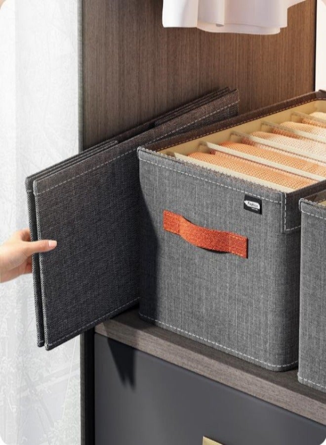 MIXDE 2-Piece Collapsible Storage Bins, Clothing Drawer Storage Bins With Handles, 7-Cell Closet Storage Units For Clothing Storage And Room Organizing - Image 4