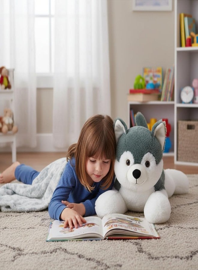 MorisMos Husky Stuffed Animal 28" Dog Stuffed Animal Husky Plush Stuffed Puppy Toy Dogs for Kids Stuffed Animals Plushie Dog Plush Gift for Kids Boys Girls Birthday Christmas - Image 2