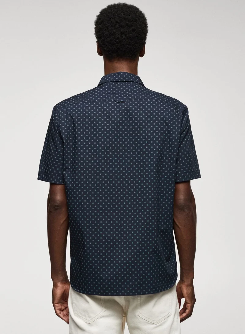Mango Man Essential Micro Regular Fit Shirt