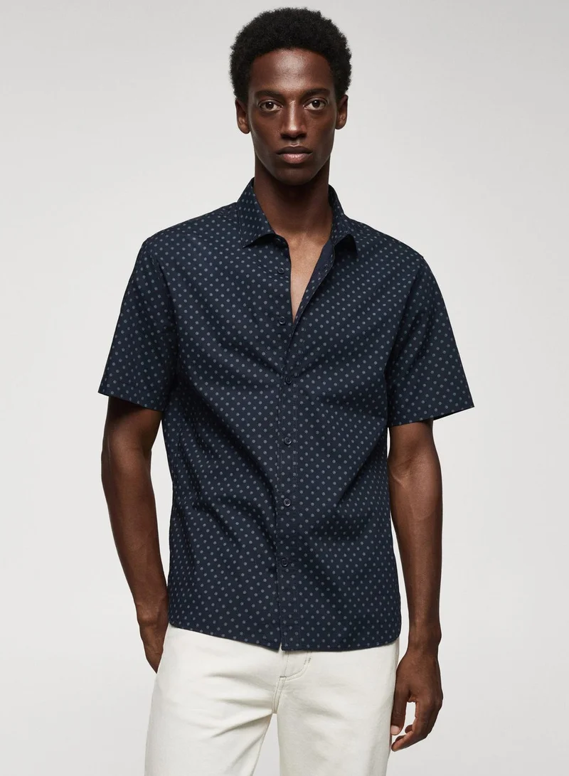 Mango Man Essential Micro Regular Fit Shirt