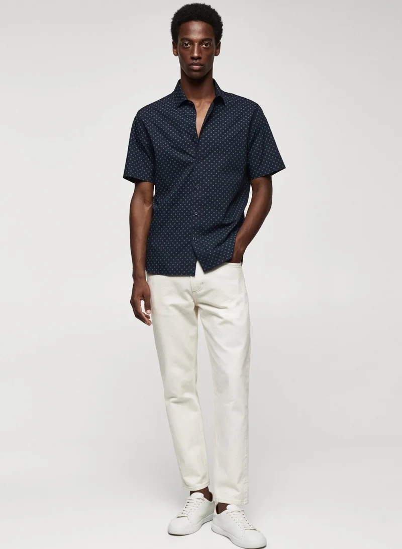 Mango Man Essential Micro Regular Fit Shirt