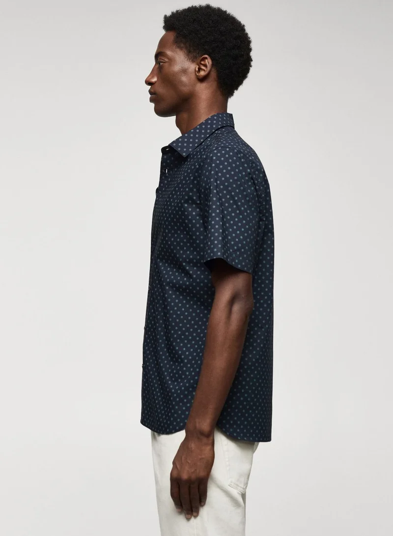 Mango Man Essential Micro Regular Fit Shirt