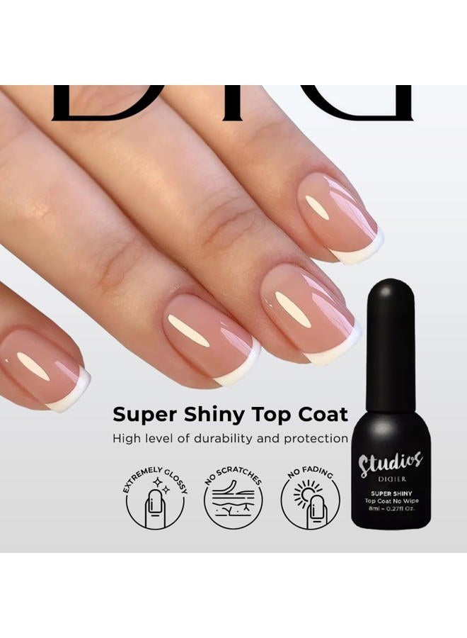 DIDIER LAB Premium Base Coat Gel Nail Polish Octagon & Top Coat Gel Nail Polish Super Shiny - Gel Nail Polish Set - Nail Strengthener- No Wipe Gel Top Coat - Soak off Gel Polish - UV Nail Polish - Image 5