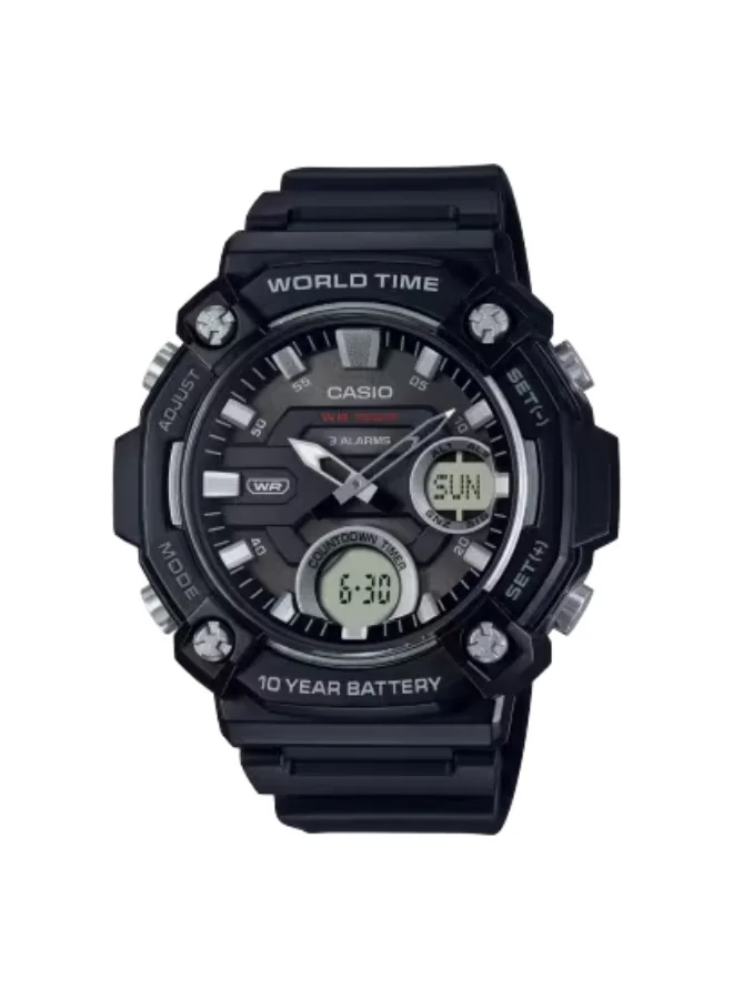 كاسيو Resin Strap Analog-Digital Watch AEQ-120W-1AVDF - 52.2 mm