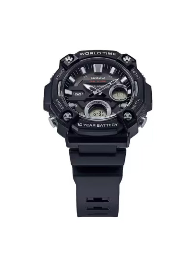 كاسيو ساعة بحزام راتنج بعقارب ورقمية -- - . مم - Image 2