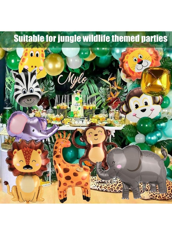 PEUTIER 10pcs Jungle Safari Animal Balloons, Funny Wild Balloons Safari Jungle Decorations Animal Theme Party Balloons Foil Balloons Jungle Theme Party Supplies  - Image 5