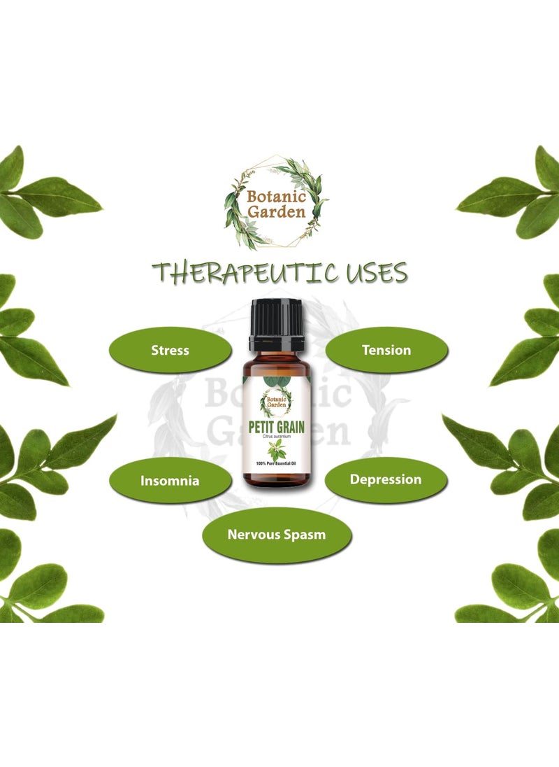 BOTANIC GARDEN Botanic Garden Petit Grain Essential Oil Mood Lifter for Better Focus Moisturized Skin Natural Therapeutic Grade Petitgrain Oil Essential Oils for Aromatherapy Diffuser Topical Use 10ML  - Image 3