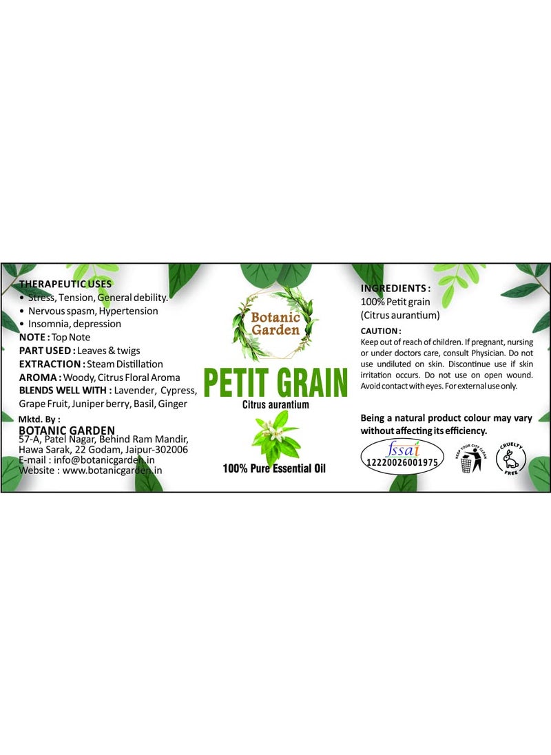 BOTANIC GARDEN Botanic Garden Petit Grain Essential Oil Mood Lifter for Better Focus Moisturized Skin Natural Therapeutic Grade Petitgrain Oil Essential Oils for Aromatherapy Diffuser Topical Use 10ML  - Image 5