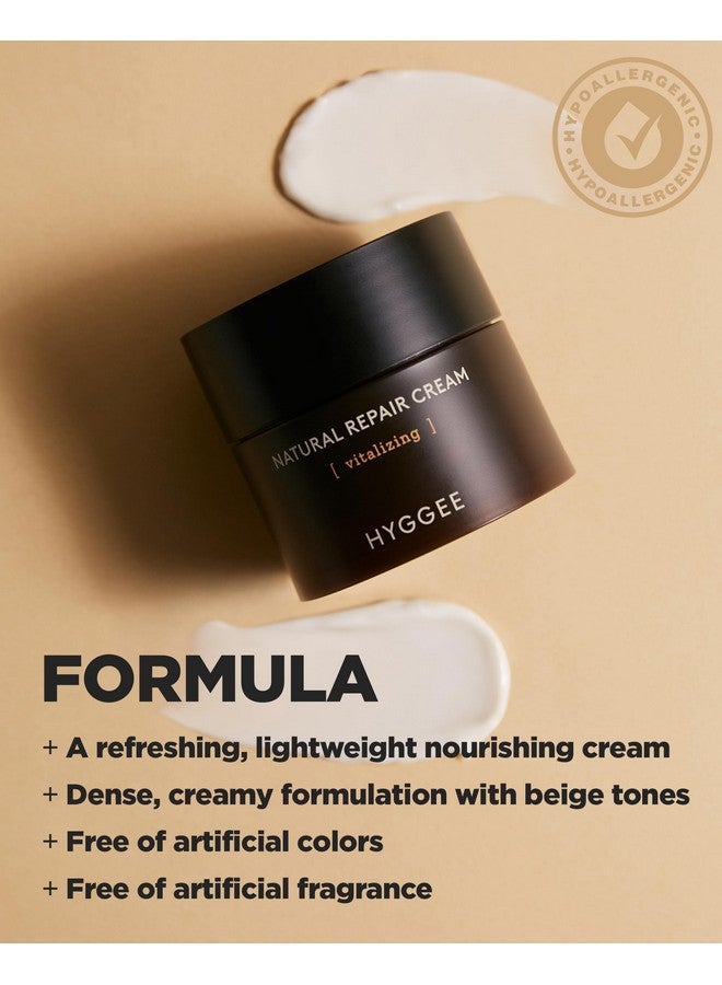 hyggee Natural Repair Cream - Vegan Red Ginseng & Peptides Nourishing Moisturizer For Enhanced Elasticity And Vitality - Anti Aging, Firming, Hydrating Face Cream For Rough And Dry Skin, 1.69Oz. - Image 3