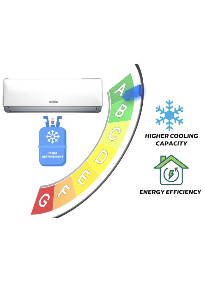 GeneralGold - General Gold 2 Ton Split Air Conditioner 24000 BTU, T3 Cool Only with WIFI, Energy-Efficient R410, Durable Design, Quiet Operation, Easy Installation with Pipe Kit, 2T AC Unit Rotary System (2Ton) - Image 1