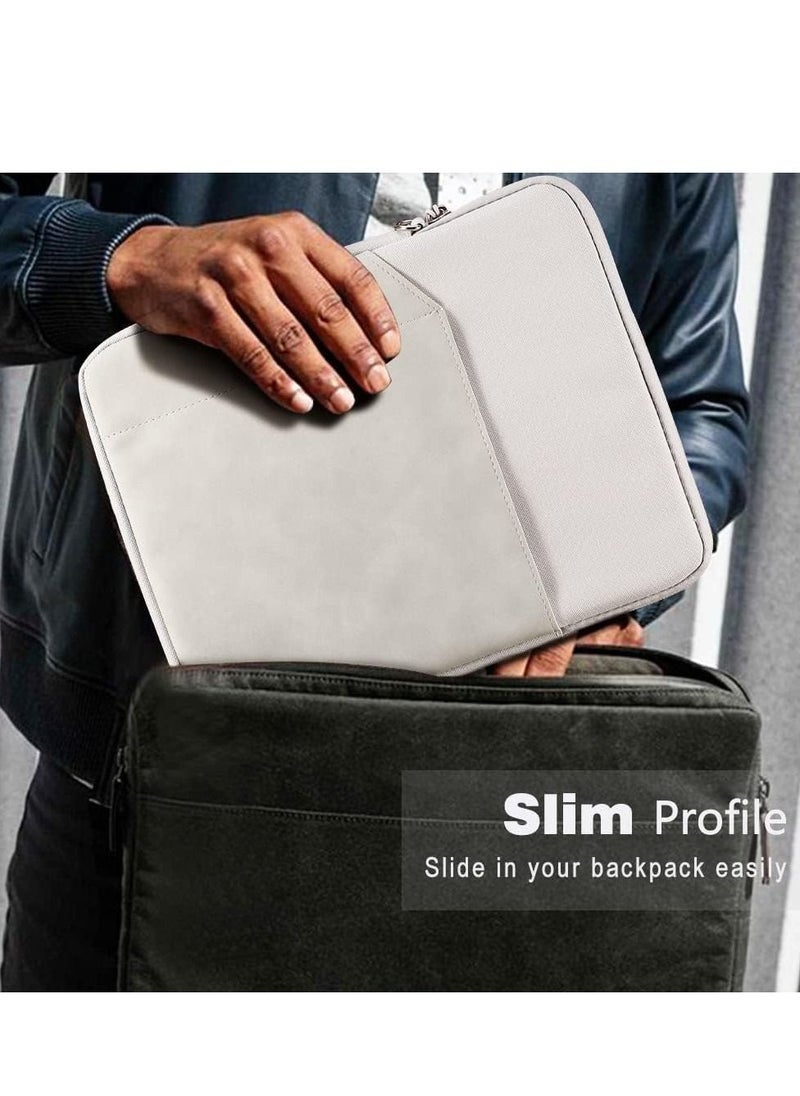 Y&D 9-11 Inch Tablet Sleeve Bag Carrying Case for iPad Pro 11 2021-2018, Air 5/4 10.9, 10.2, Galaxy Tab A8 10.5/Tab S8 11", Surface Go 2/1, Protective with Pocket, Light Gray  - Image 3