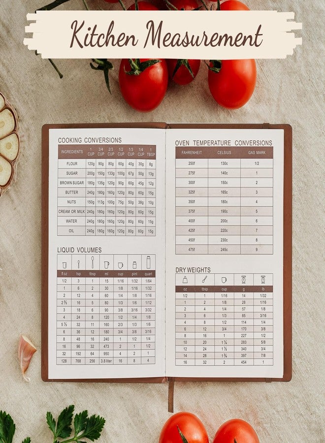 Dahey Recipe Book to Write in Your Own Recipes, Blank Hardcover Cookbook with Pocket, Personalized Family Recipe Journal Notebook to Organize Recipes for Men, Leather Cover and 80 Recipes, Brown - Image 2