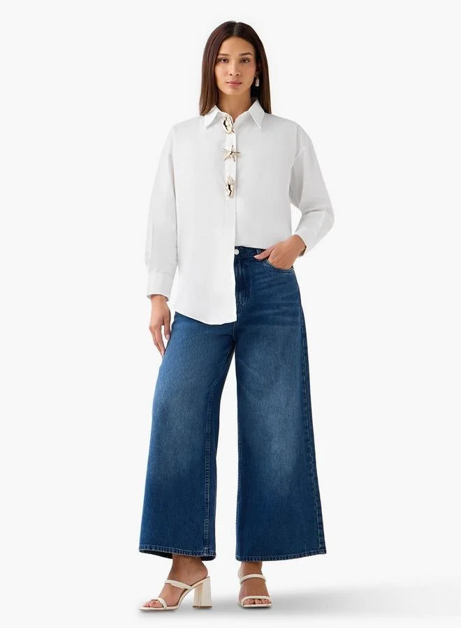 2Xtremz 2Xtremz Cotton Shirt with Embellished Detail