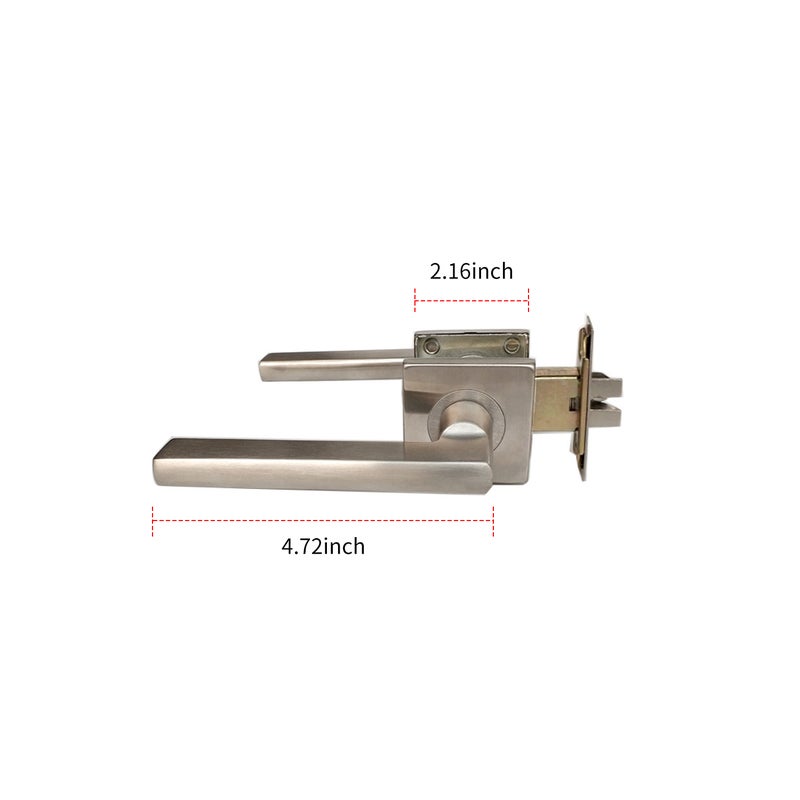 Privacy Bathroom Door Lever Lock Set for Home Interior Door Keyless Heavy Duty Bedroom Door Lock Handle - Image 3
