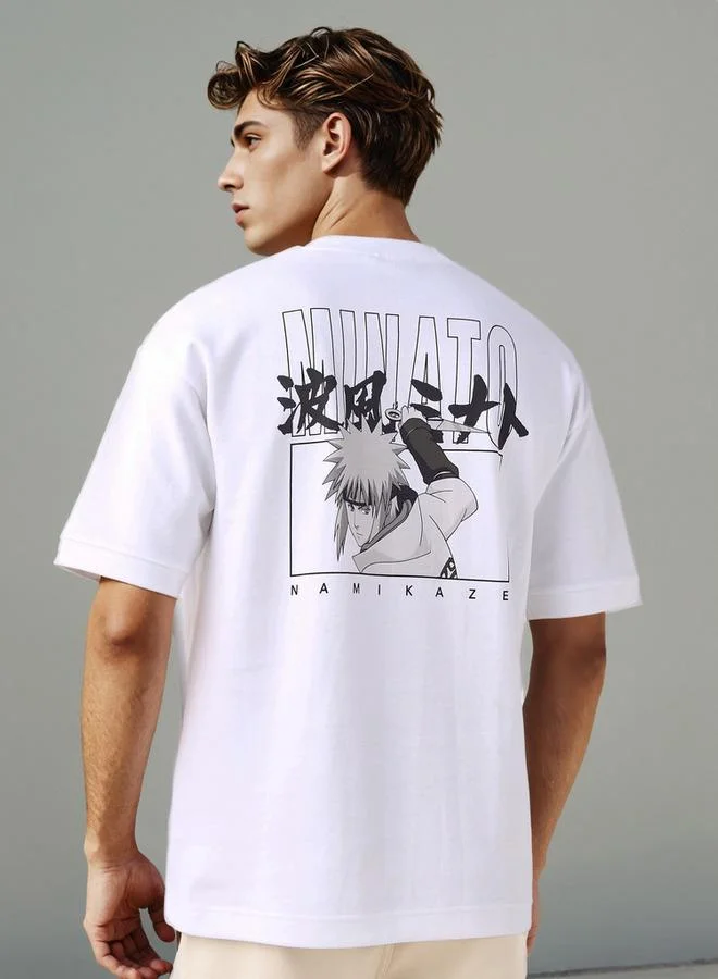 SP Characters  Naruto Print Crew Neck T-shirt for Men | Best Price UAE