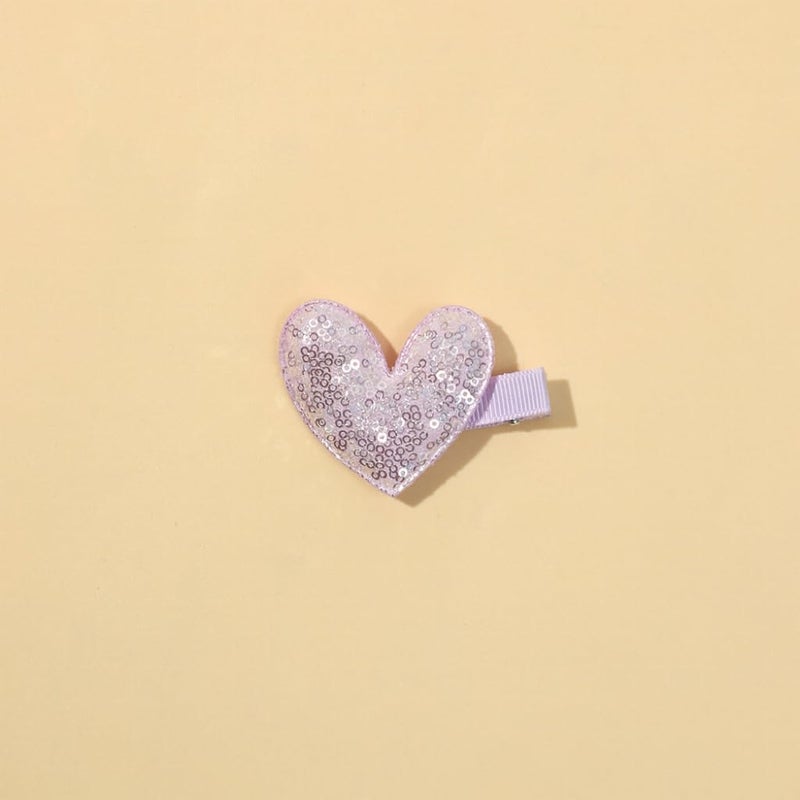 YYKITCHEN 5pc Cute Valentine's Heart Hair Clips Glitter Heart Shaped Hair Barrettes Snap Hairpins for Little Baby, Teen, Toddler Girls, Kids Small Love-Themed Hair Accessories Gift (B) - Image 4