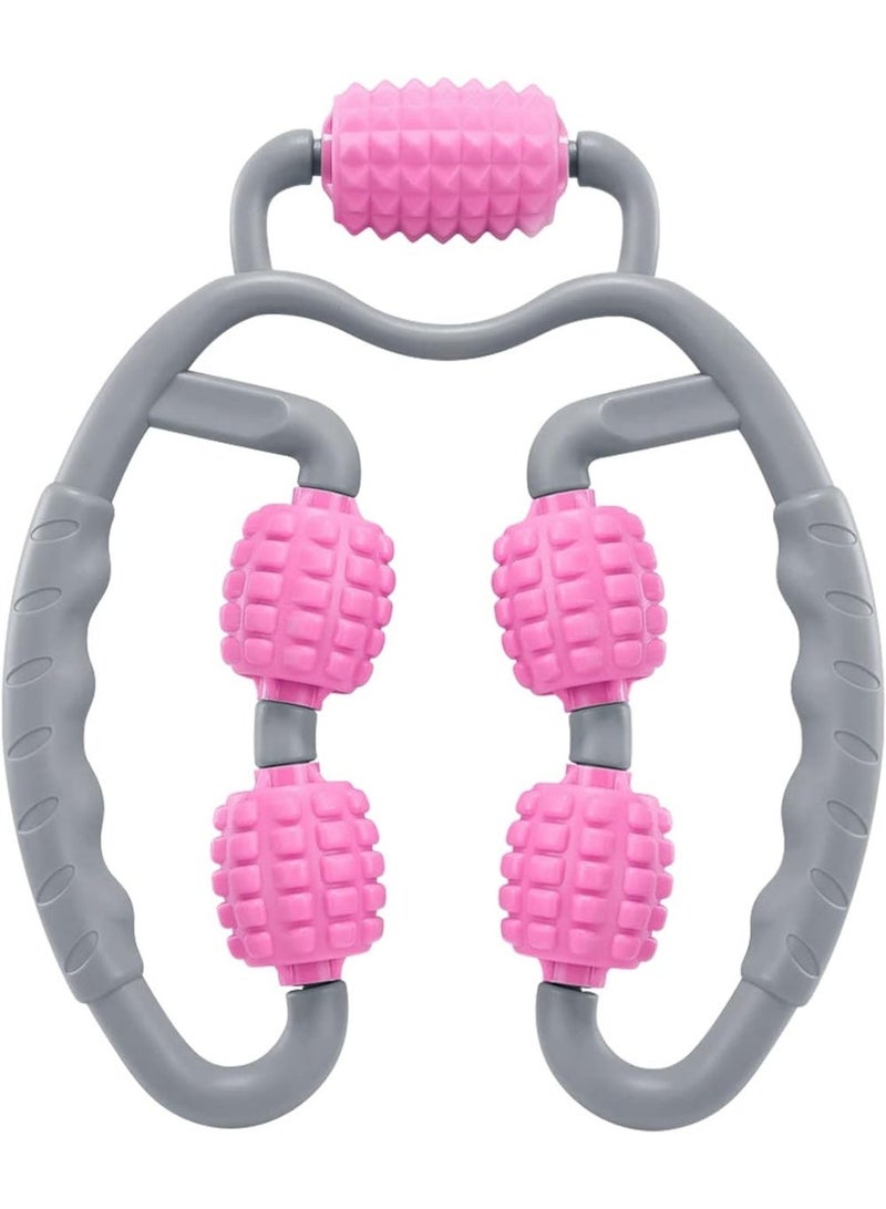 بكرة تدليك يدوية بـ 5 عجلات لتحفيز العضلات وتحسين الدورة الدموية وتخفيف الإجهاد. - Image 2