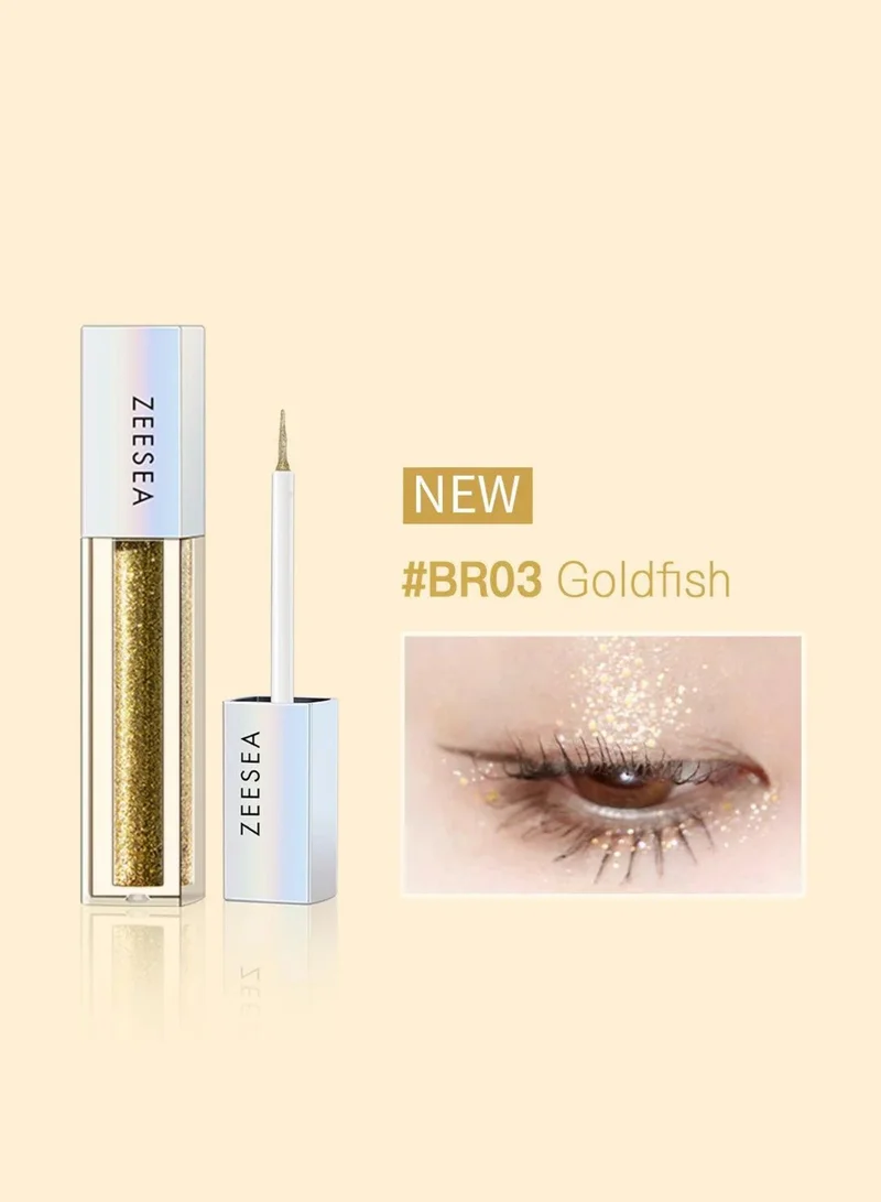 ZEESEA ZEESEA Glitter Galaxy Colored Liquid Eyeshadow BR03 Goldfish