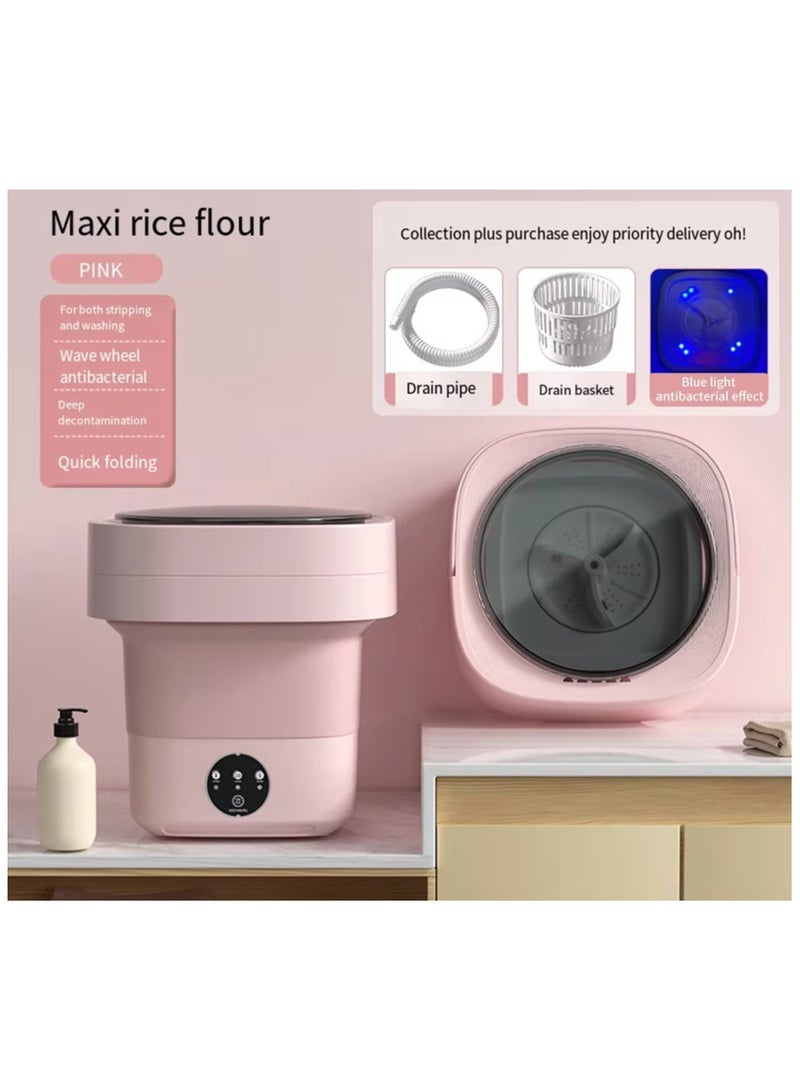 Portable Folding Washing Machine Large Capacity for Home Use Green/11L Super Large Blue Light Water Injection  - Image 1