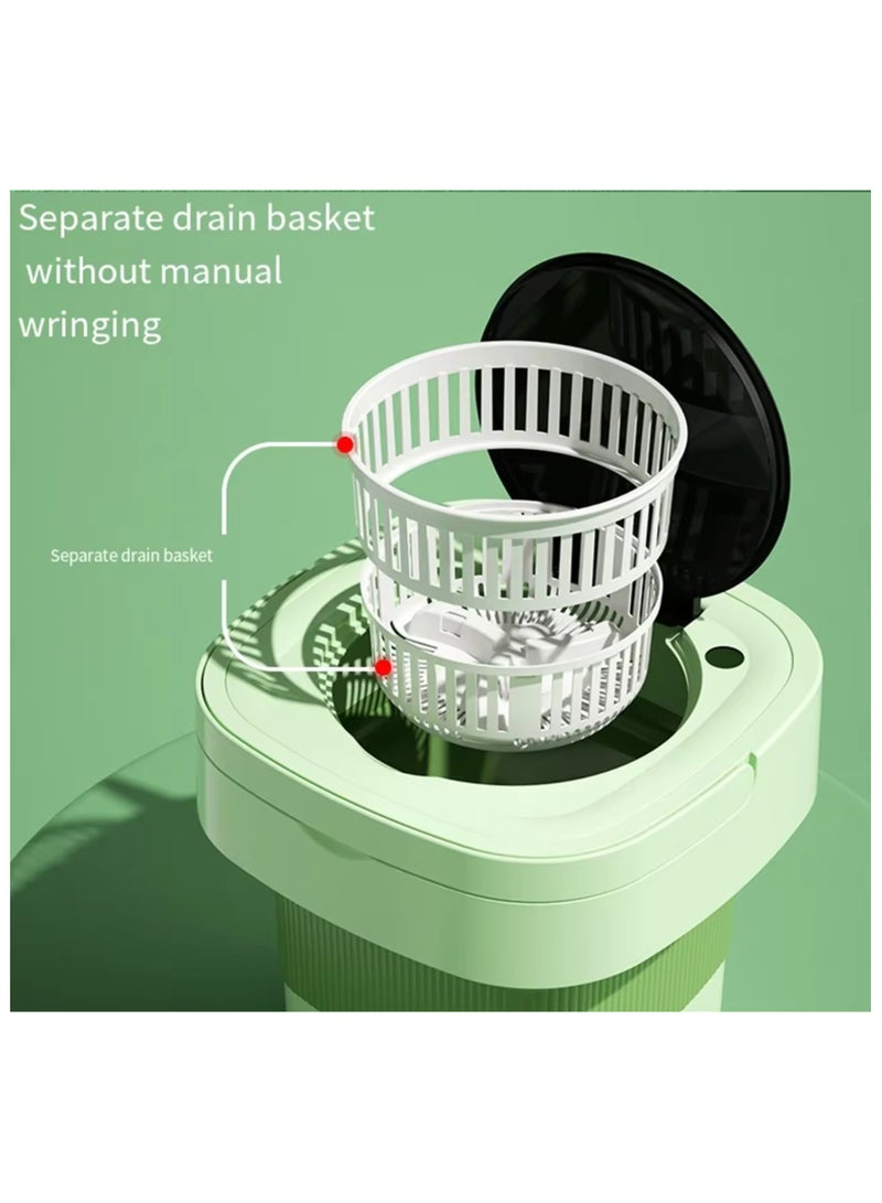 Portable Folding Washing Machine Large Capacity for Home Use Green/11L Super Large Blue Light Water Injection  - Image 3