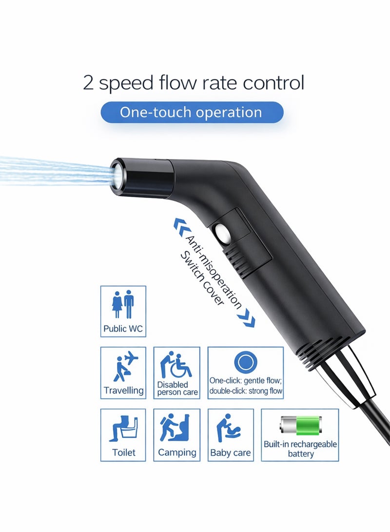 Toshonics Portable Bidet for Travel – Rechargeable Travel Bidet Shattaf with Water Tank – Handheld Muslim Bidet Sprayer for Toilet, Camping, Hiking, Outdoor Use – Compact, Lightweight, Portable, Hygienic - Image 5