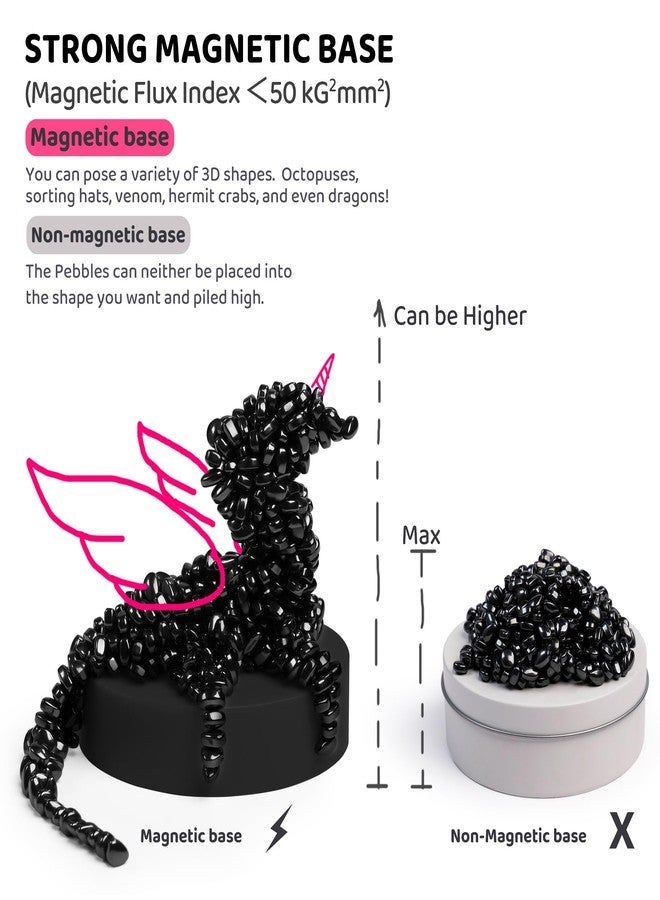 LiKee 500+ Packs Magnet Stones, Fidget Toys Adults, Sensory Toys for Kids and Teens, Magnetic Rocks Help Relieve Stress, Desk Toy for Work and Study, Gifts for Kids Boys and Girls Ages 14+ Years Old - Image 2