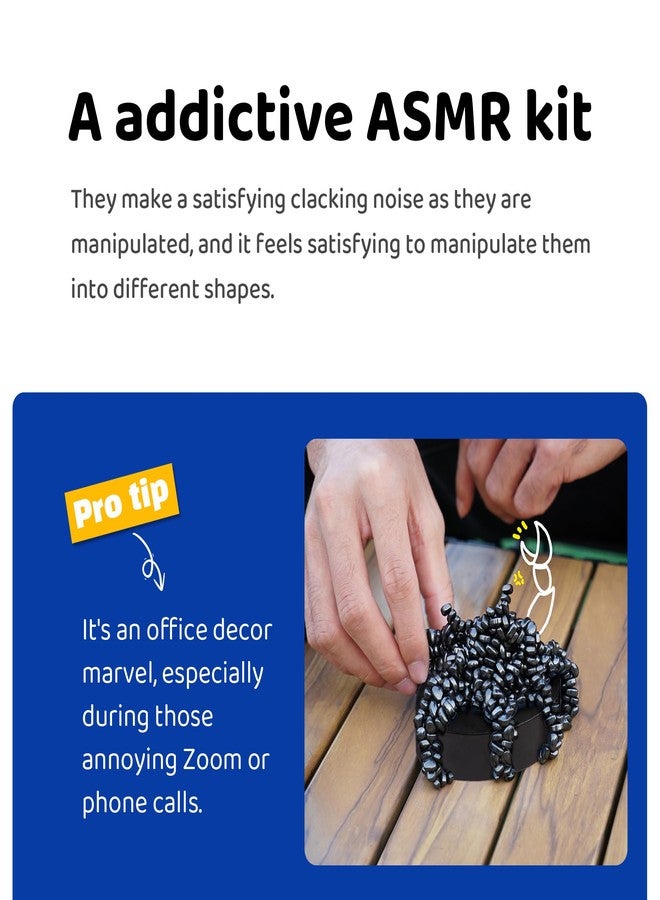 LiKee 500+ Packs Magnet Stones, Fidget Toys Adults, Sensory Toys for Kids and Teens, Magnetic Rocks Help Relieve Stress, Desk Toy for Work and Study, Gifts for Kids Boys and Girls Ages 14+ Years Old - Image 5