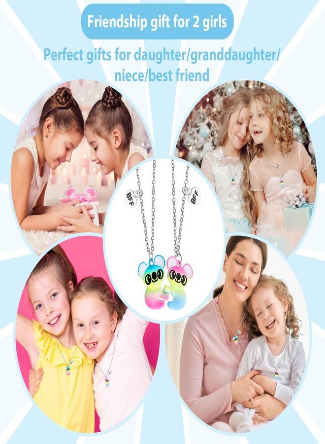TARINI 1 Piece Best Friendship Necklace, Cute Bear Pendant Necklace with Glitter Bowtie, BFF Jewelry for Girls Women Sisters, Ideal Gift for Birthday Christmas Graduation Bridesmaid, Adjustable Daily Accessory - Image 2