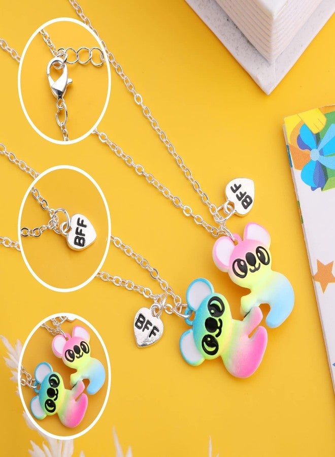 TARINI 1 Piece Best Friendship Necklace, Cute Bear Pendant Necklace with Glitter Bowtie, BFF Jewelry for Girls Women Sisters, Ideal Gift for Birthday Christmas Graduation Bridesmaid, Adjustable Daily Accessory - Image 5