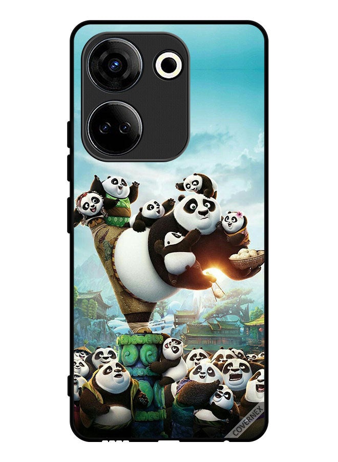 Covernex Protective Case Cover For Tecno Camon 20 Panda & Babies - Image 1