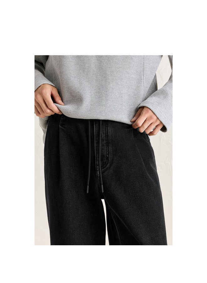 Waxbird Men's Winter Loose Straight-leg Casual Pants Gradient Color Wash Trendy Brand Men's Jeans - Image 4