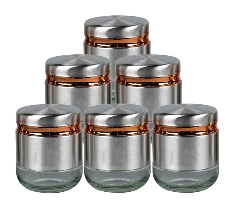 Mivana Steel Cover Window Clear Glass Jars for 350 ML, Tea Coffee Sugar containers for Kitchen Storage Container with Lid for Tea Coffee & Sugar, Dry Fruit Jars, Storage Box, Set of 3 (3, mt-2) - Image 5