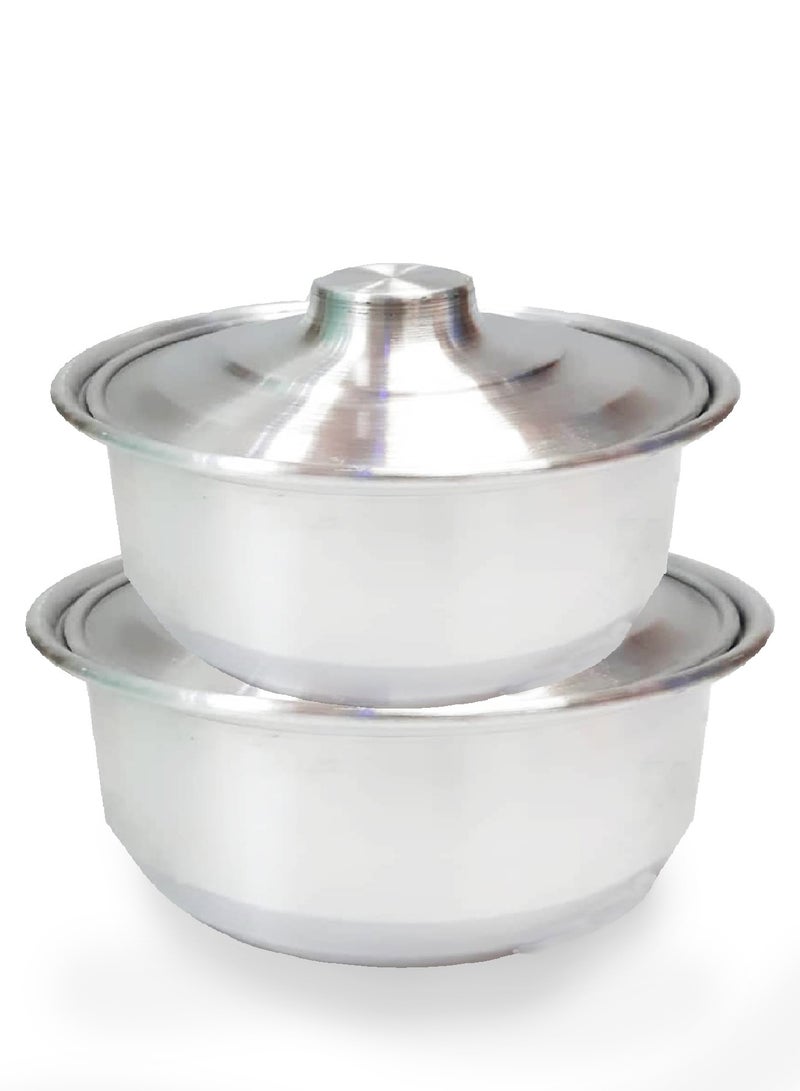 Aluminum Pot Set Consisting Of 2 Pots Size 31 Cm / 27 Cm - Image 1