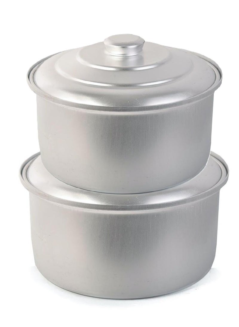 Aluminum Pot Set Consisting Of 2 Pots Size 31 Cm / 27 Cm - Image 2