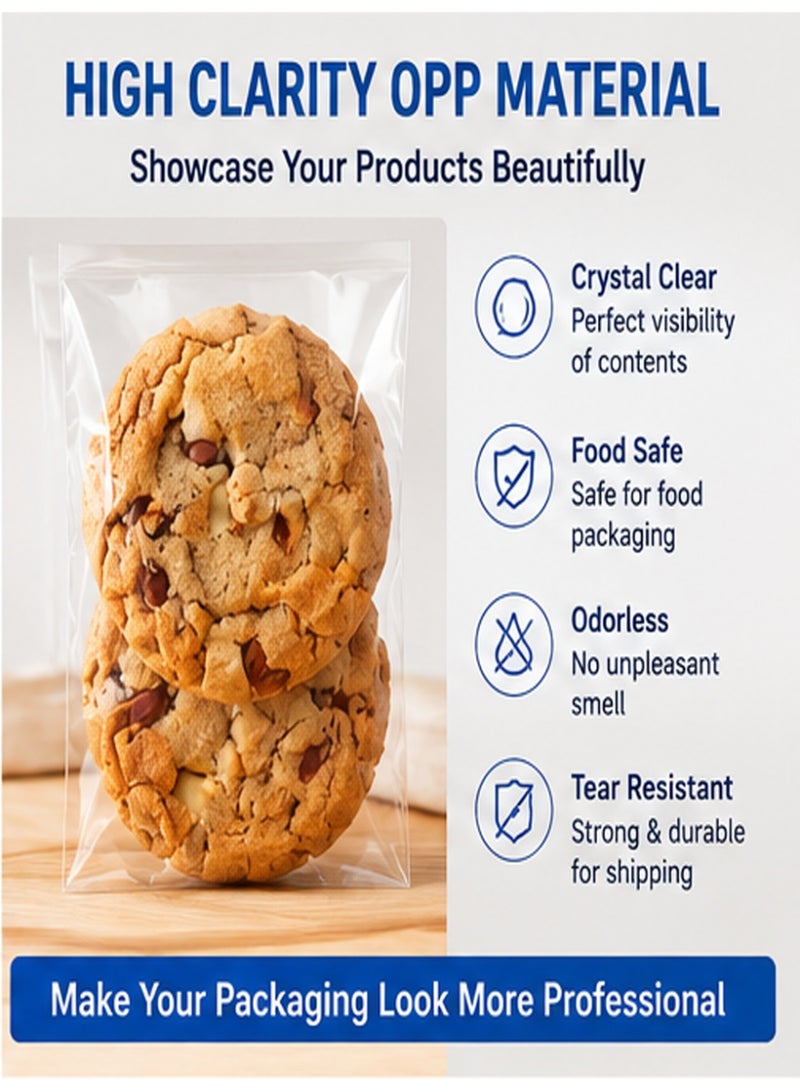 Neonix 10×15cm Clear Self Adhesive Bags Cookie Candy Packaging Bags 100Pcs - Image 3