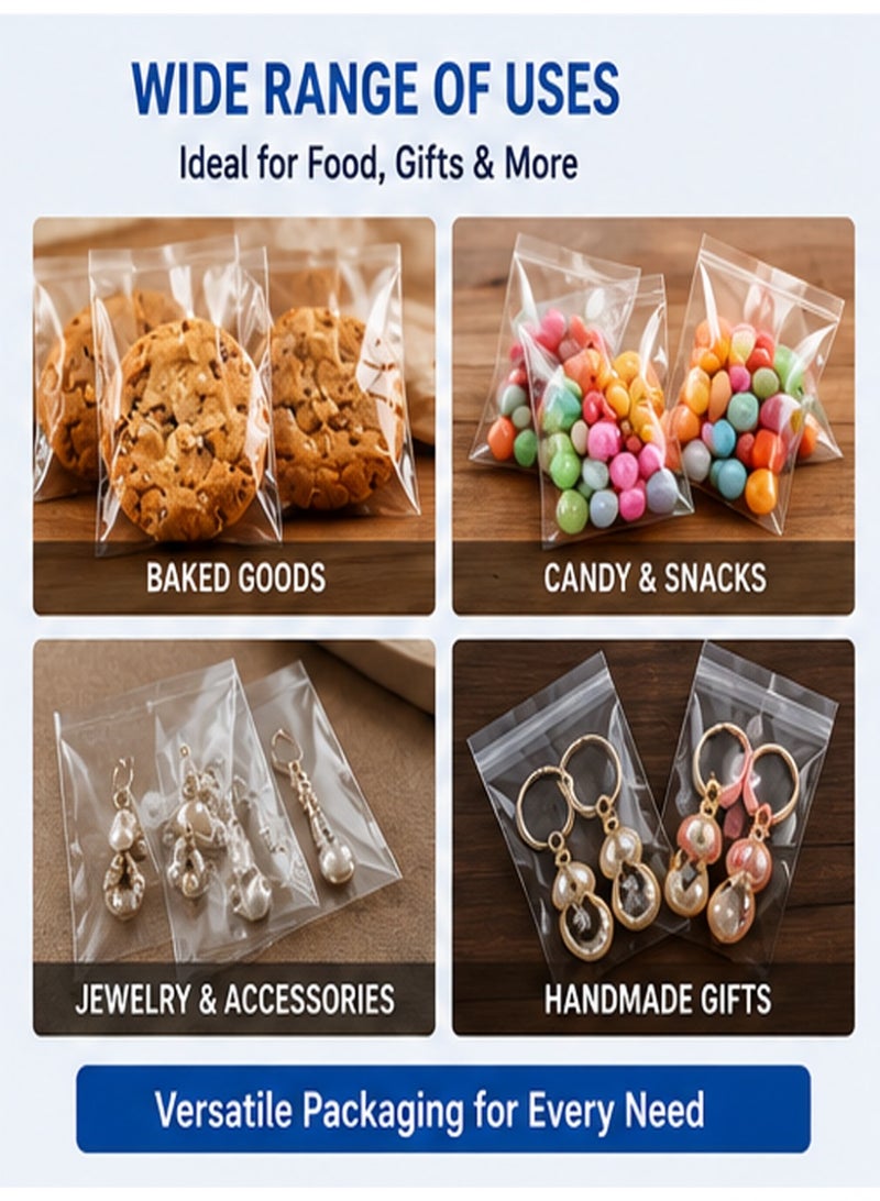 Neonix 10×15cm Clear Self Adhesive Bags Cookie Candy Packaging Bags 100Pcs - Image 4