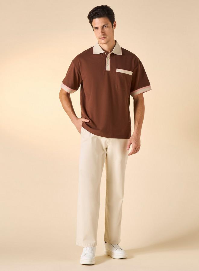 ايكونيك تيشيرت بولو بارز الملمس بتفاصيل بارزة من آيكونيك - Image 2