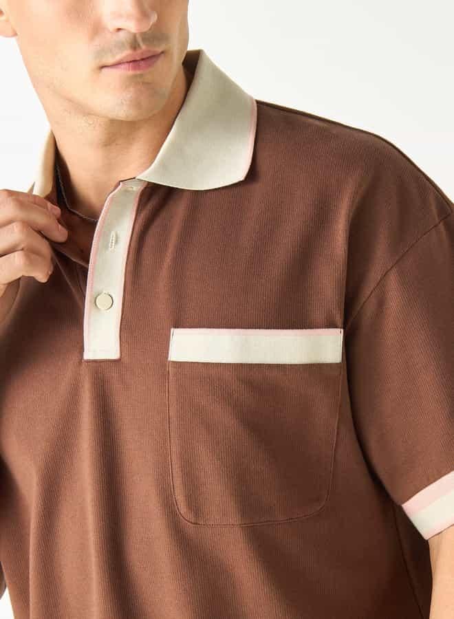 ايكونيك تيشيرت بولو بارز الملمس بتفاصيل بارزة من آيكونيك - Image 4